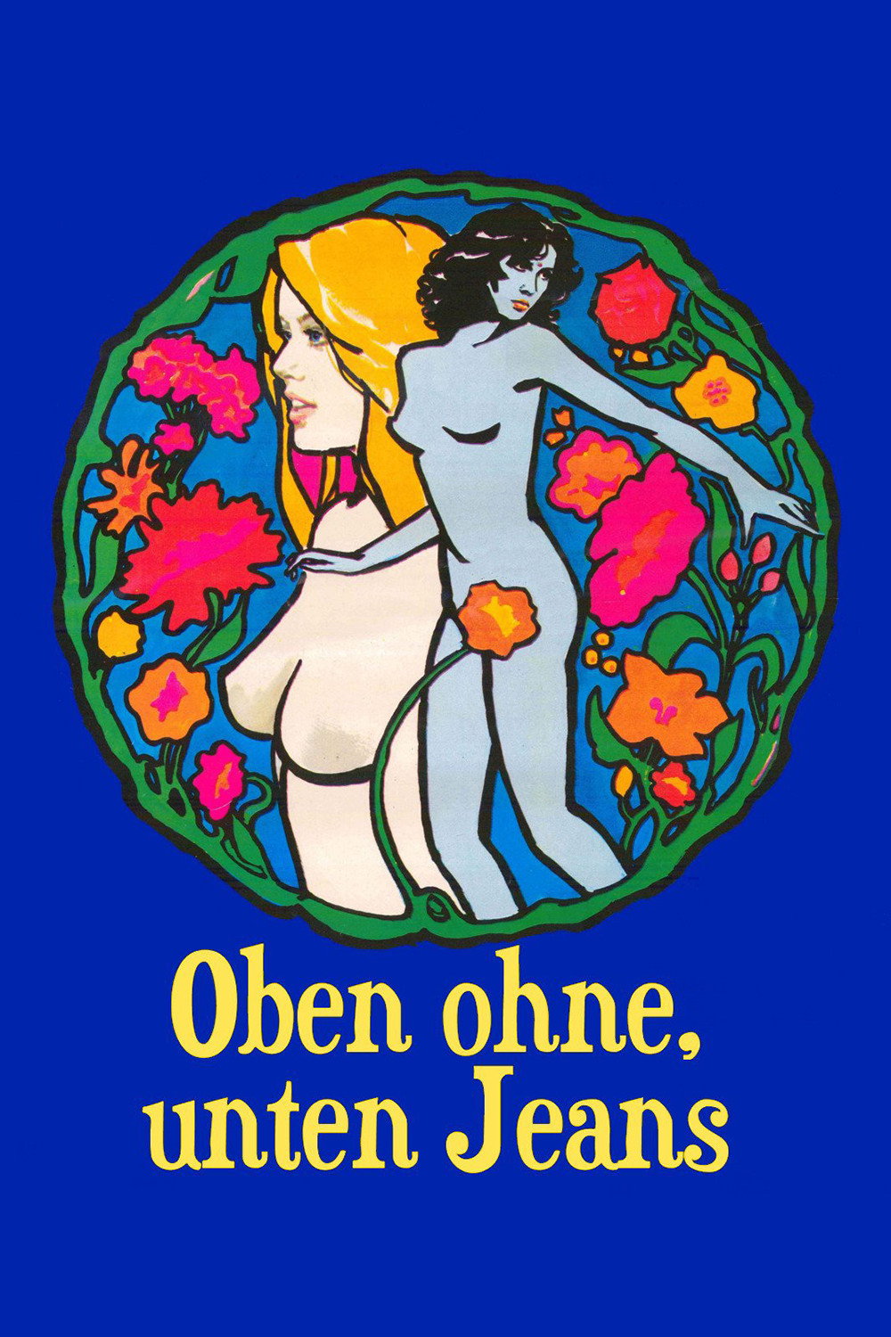  Oben ohne, unten Jeans 